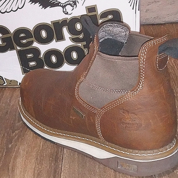 Georgia Boot Chelsea AMP LT - 12     Steel Toe Waterproof Work Boot - Picture 6 of 10